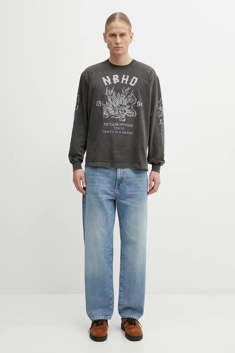 top a maniche lunghe in cotone NH . TEE LS-14 colore grigio 252PCNH.LT14 miniatura 5