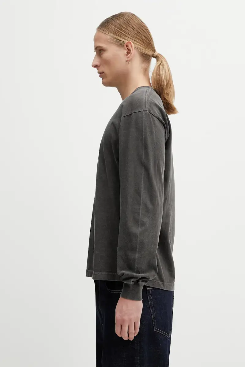 top a maniche lunghe in cotone NH . TEE LS-16 colore grigio 252PCNH.LT16 miniatura 2