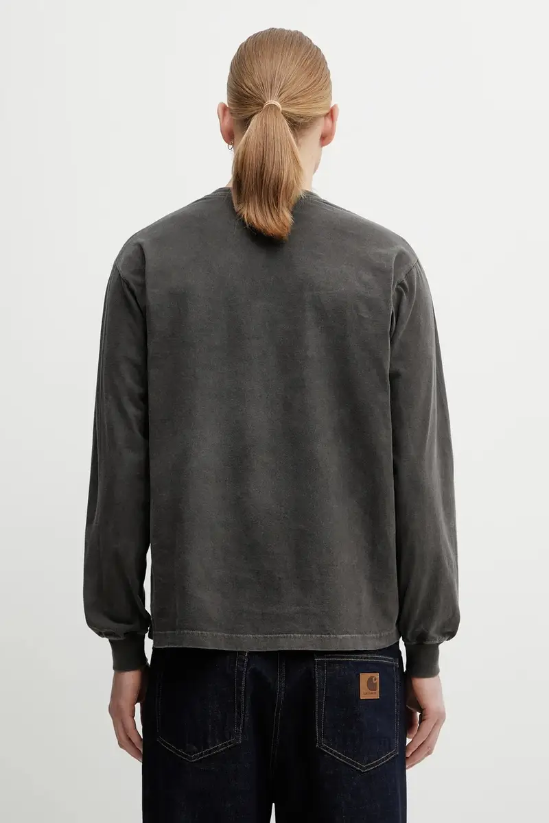 top a maniche lunghe in cotone NH . TEE LS-16 colore grigio 252PCNH.LT16 miniatura 3