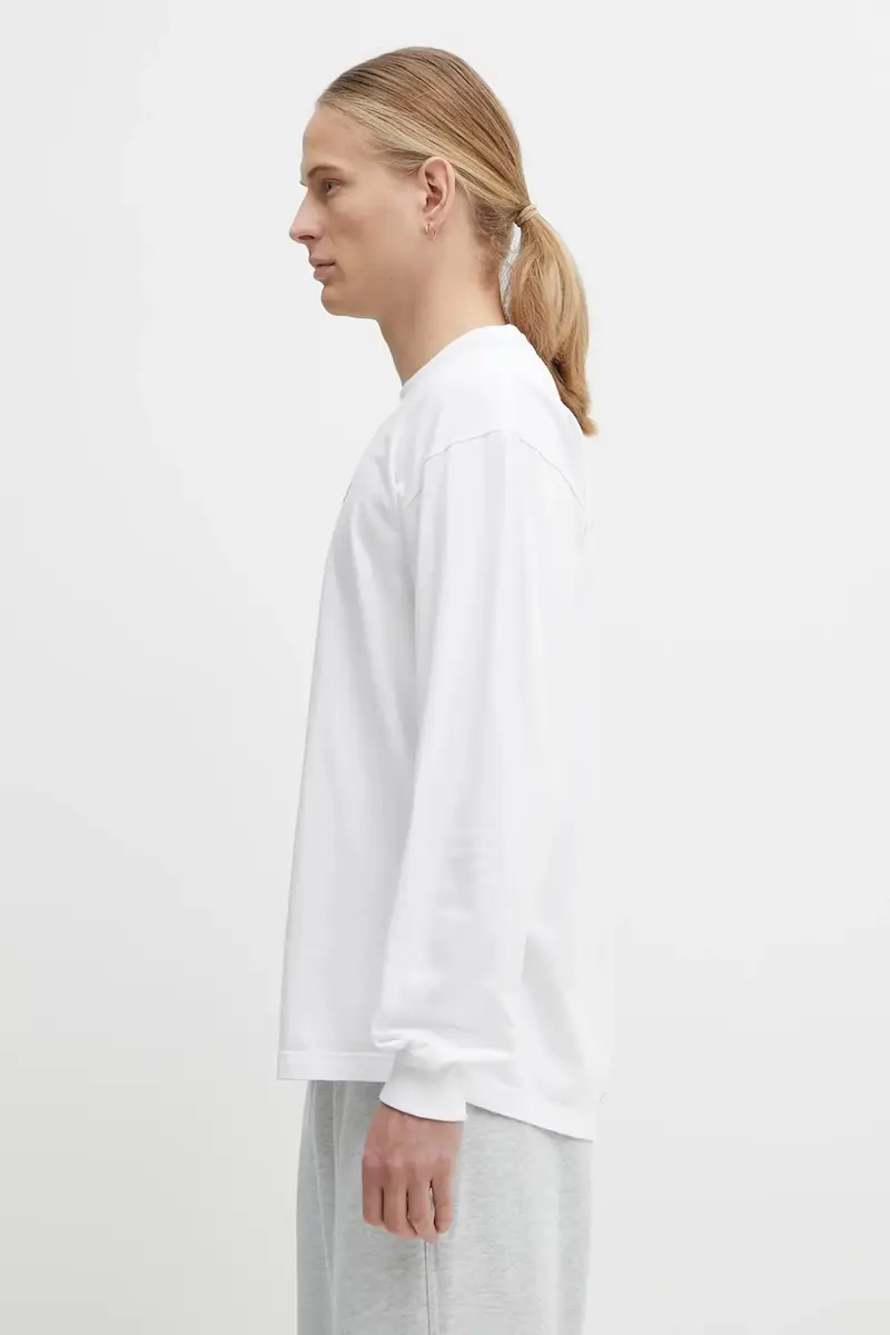 top a maniche lunghe in cotone NH . TEE LS-2 colore bianco 252PCNH.LT02 miniatura 2