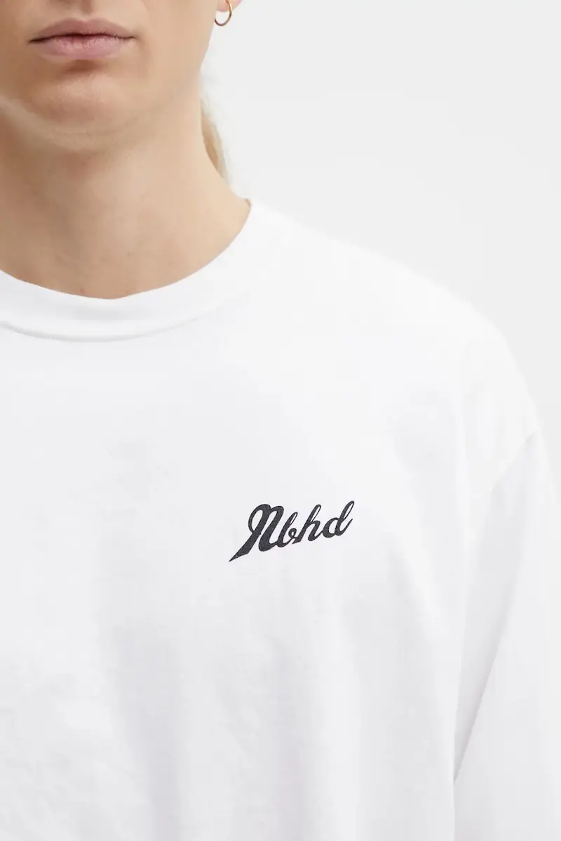 top a maniche lunghe in cotone NH . TEE LS-2 colore bianco 252PCNH.LT02 miniatura 4