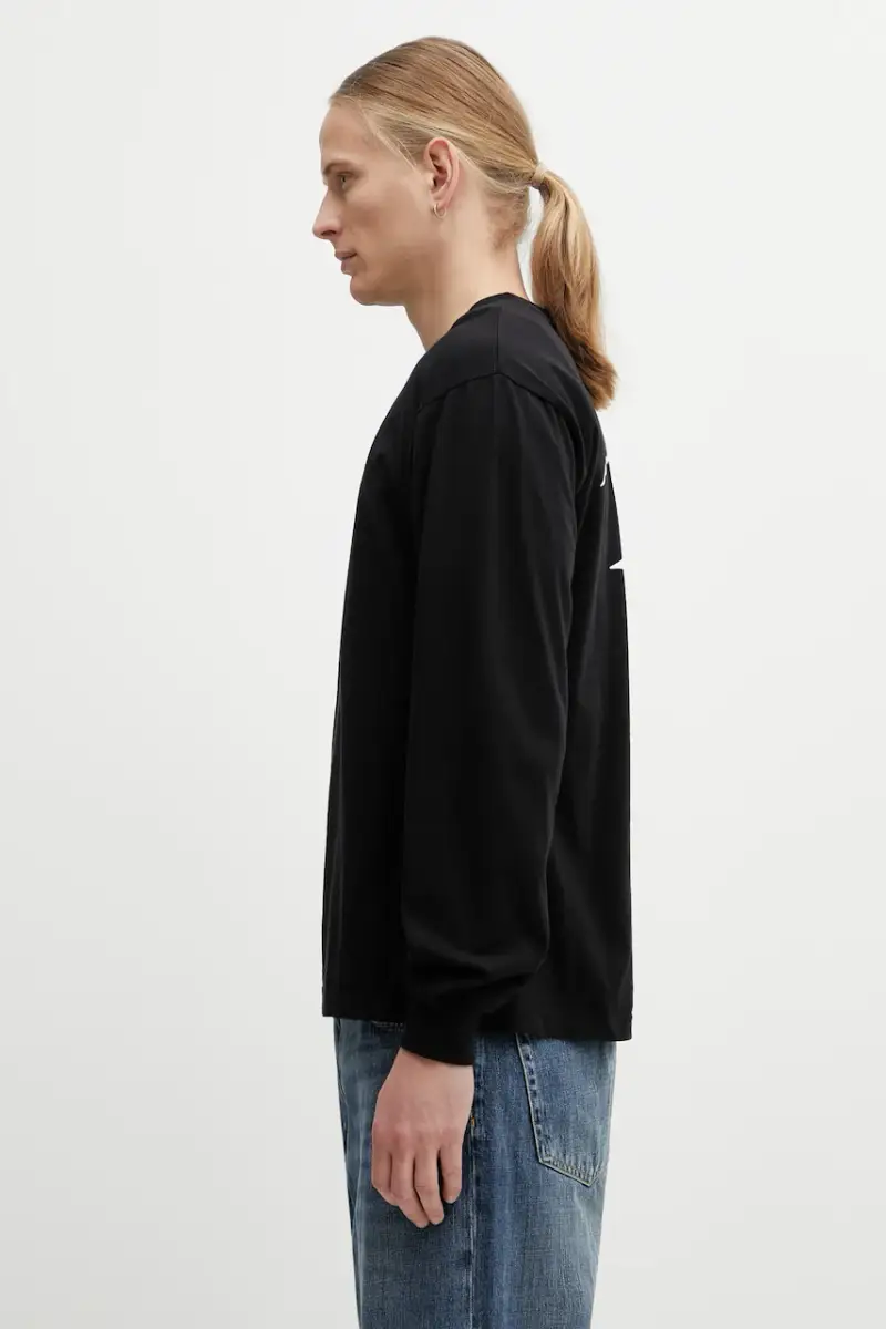 top a maniche lunghe in cotone NH . TEE LS-2 colore nero 252PCNH.LT02 miniatura 2