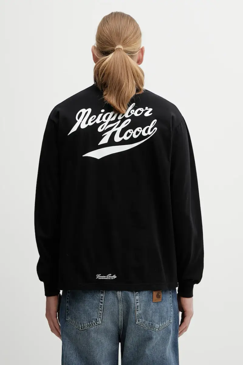 top a maniche lunghe in cotone NH . TEE LS-2 colore nero 252PCNH.LT02 miniatura 3