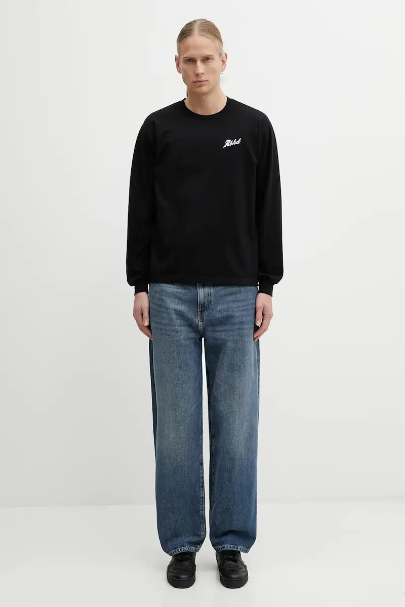 top a maniche lunghe in cotone NH . TEE LS-2 colore nero 252PCNH.LT02 miniatura 5