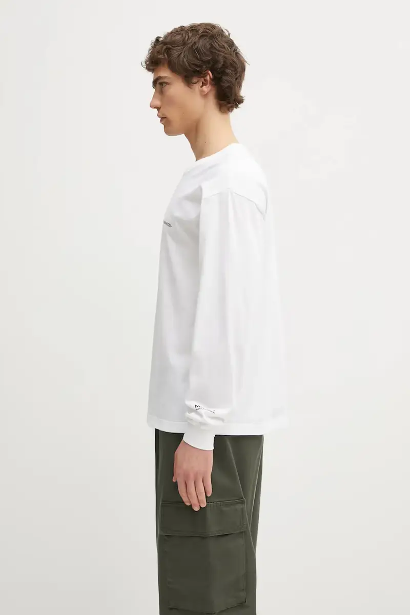 top a maniche lunghe in cotone Nh . Tee Ls-8 colore bianco 242PCNH.LT08 miniatura 2