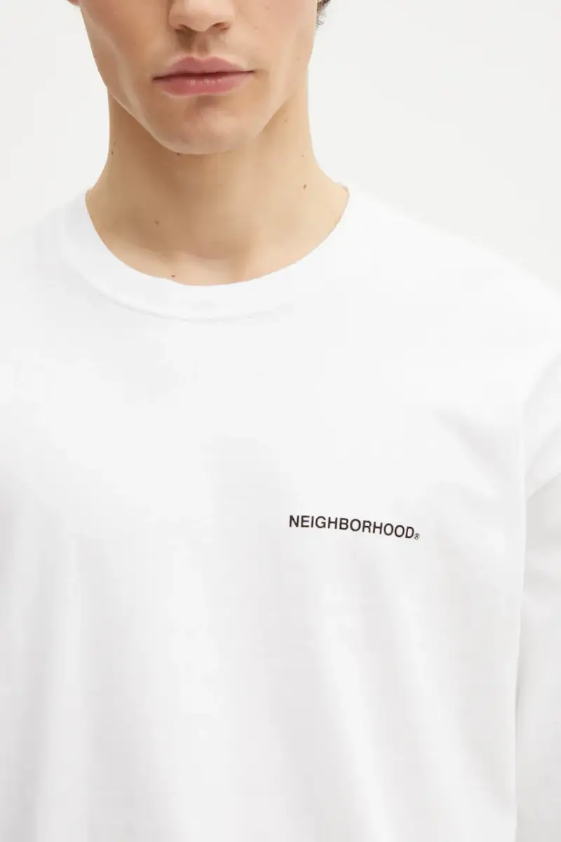 top a maniche lunghe in cotone Nh . Tee Ls-8 colore bianco 242PCNH.LT08 miniatura 4