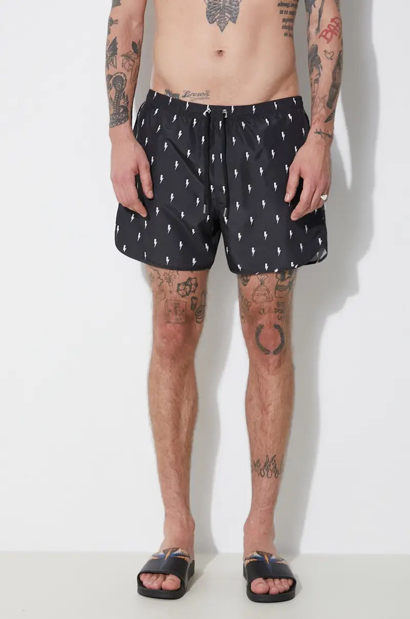 pantaloncini da bagno All-Over Micro Bolts colore nero MY58026A-Y068-524N