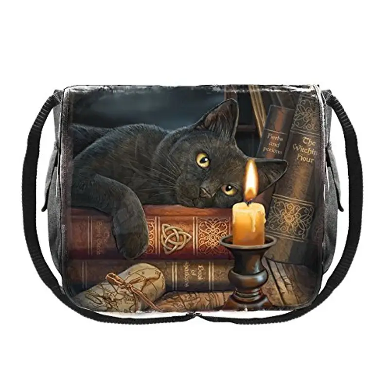 Nemesis Now Witching Hour Lisa Parker Messenger Bag 33 Cm, Marrone, Finta Pelle E Tela, 40 Cm