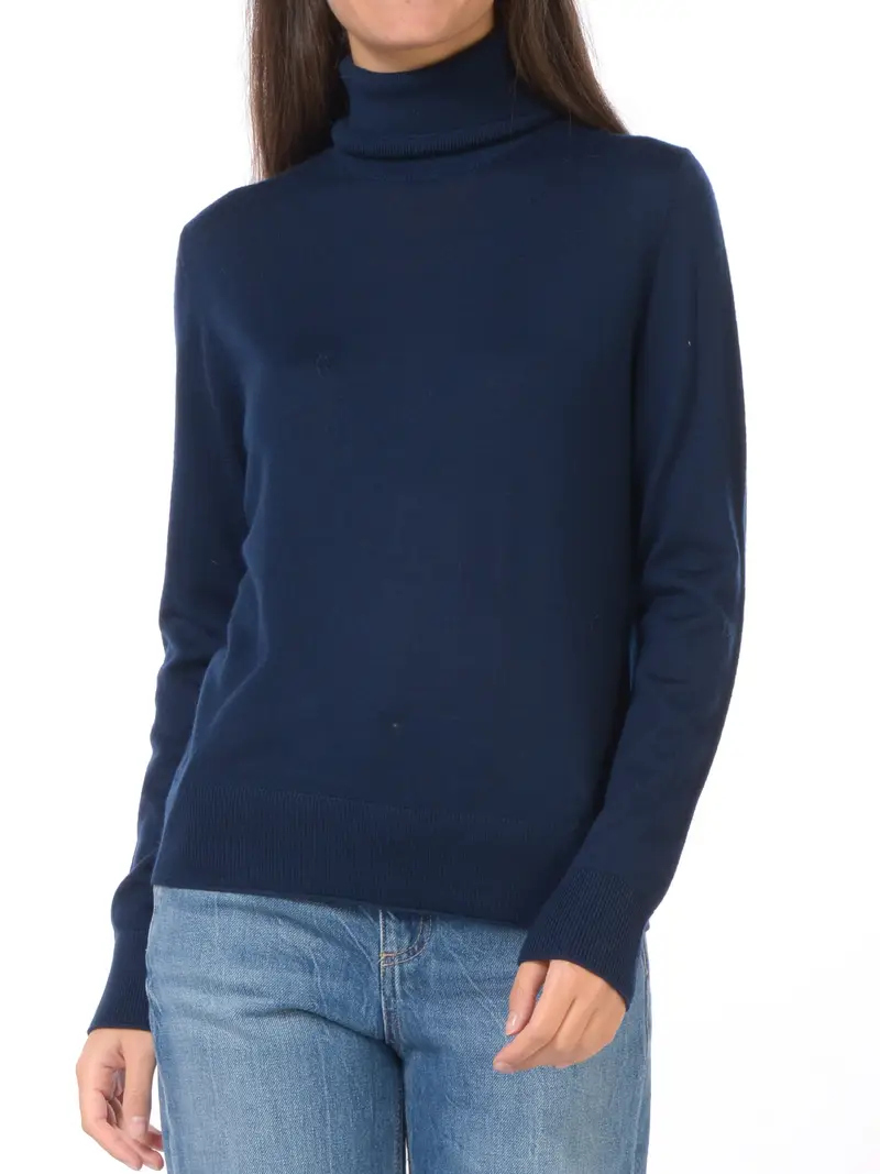 maglia da donna Nenette dolcevita in lana Blu miniatura 2