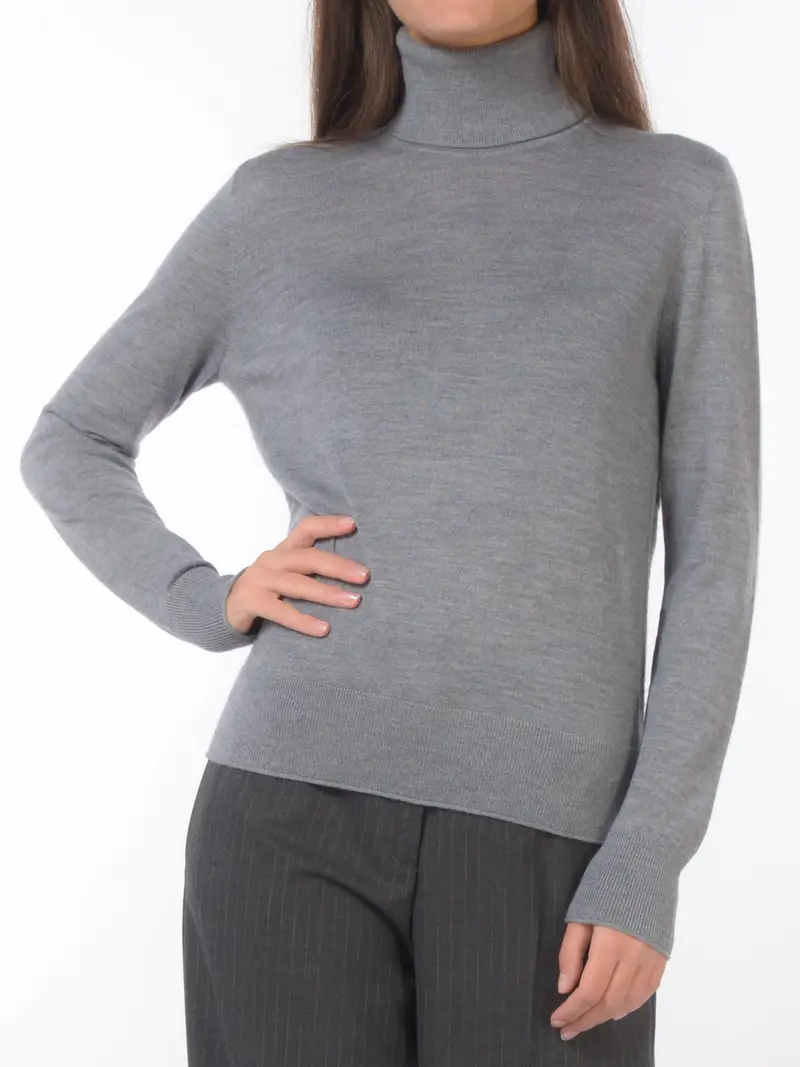 maglia da donna Nenette dolcevita in lana Grigio