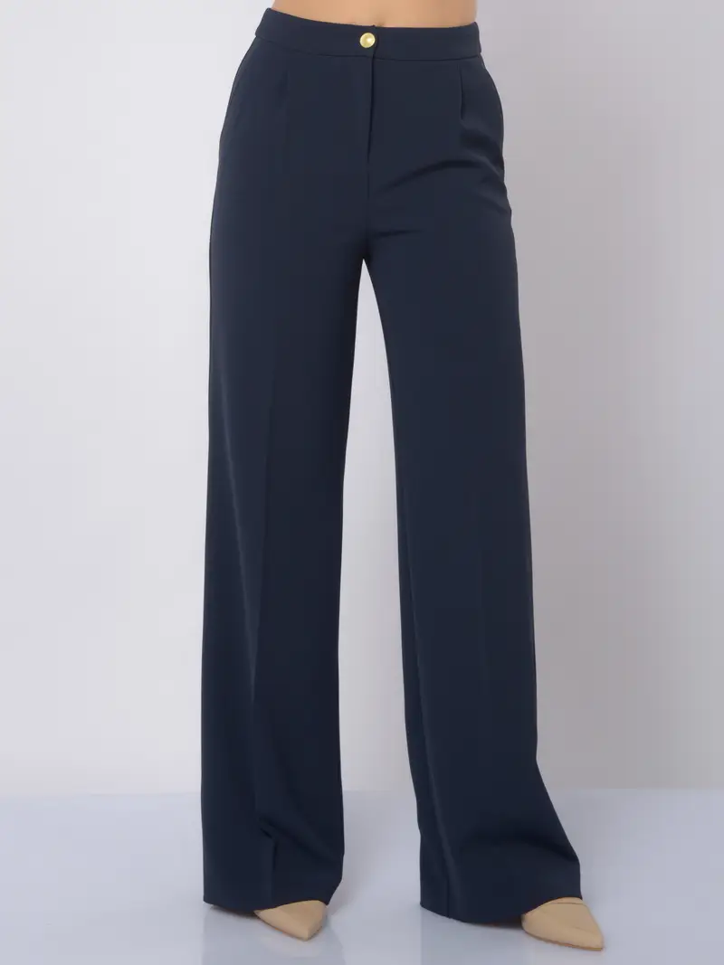 pantalone da donna Nenette ampio con pinces Blu