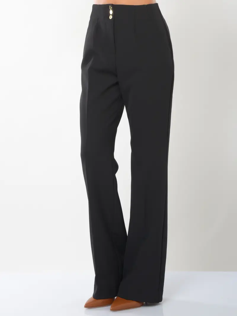 pantalone da donna Nenette ampio in crepe NERO