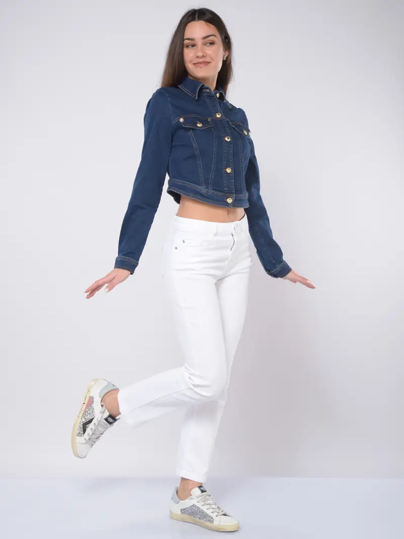 pantalone da donna Nenette dritto in organic cotton Bianco miniatura 2