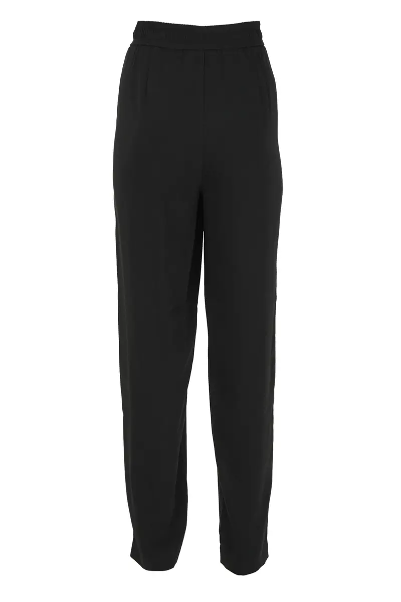 Pantaloni in crepè stile chino Nero