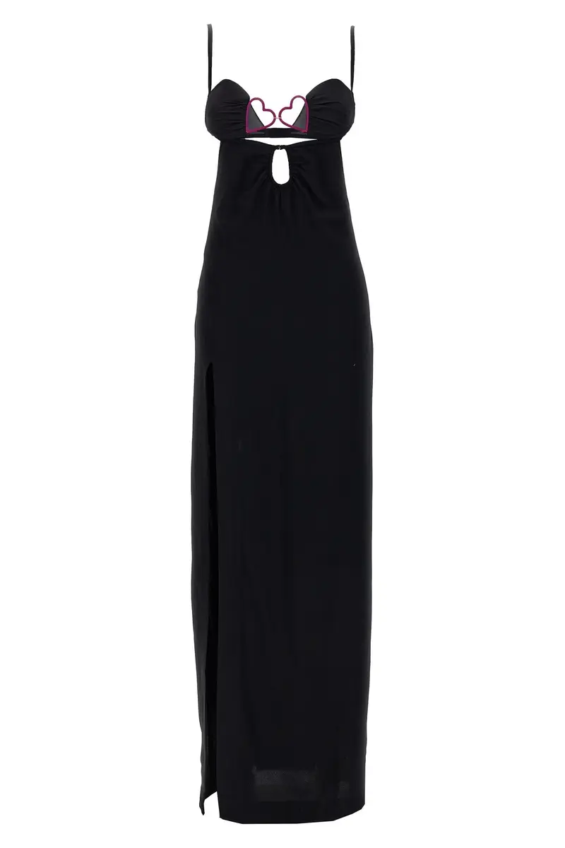 Abito Lungo Heart Bra Nero