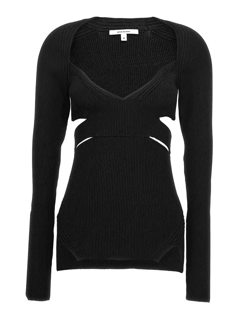 Maglione ritagliato Nero