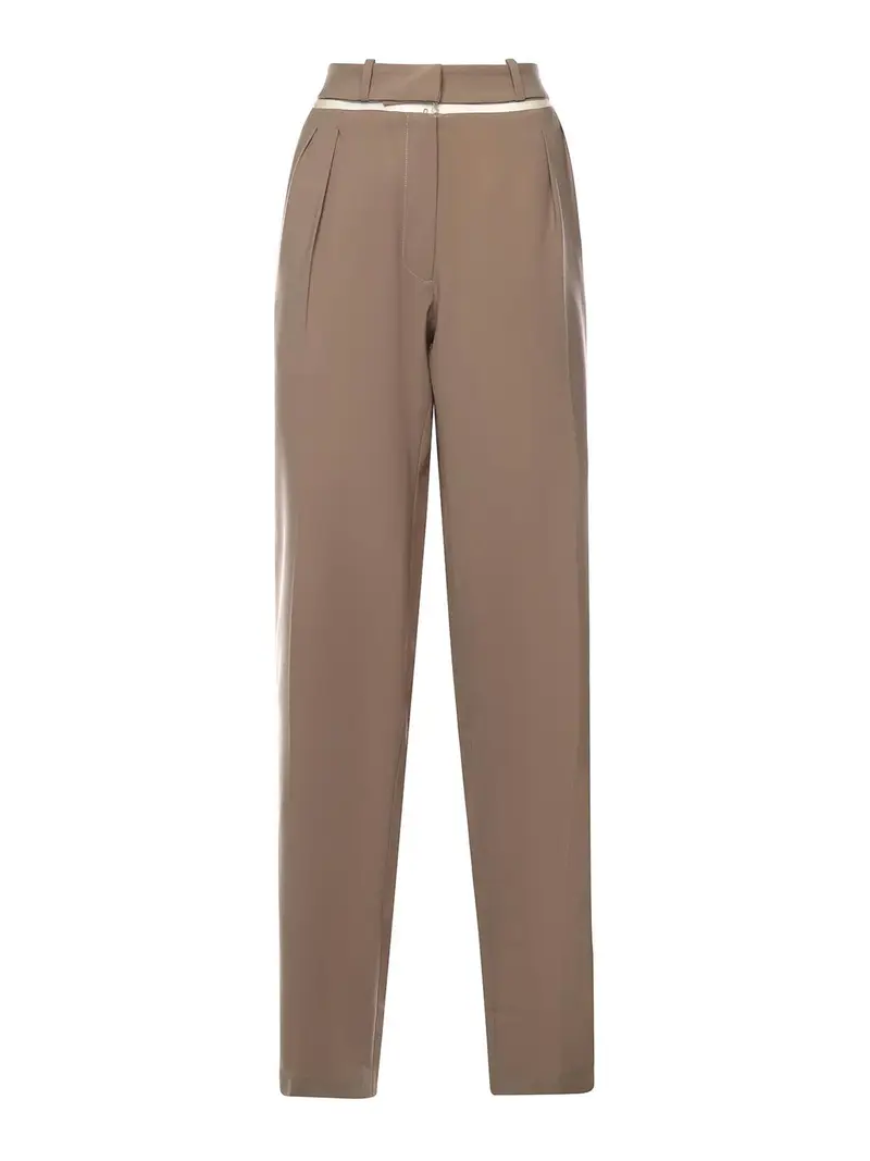 Pantaloni sartoriali a gamba larga Grigio