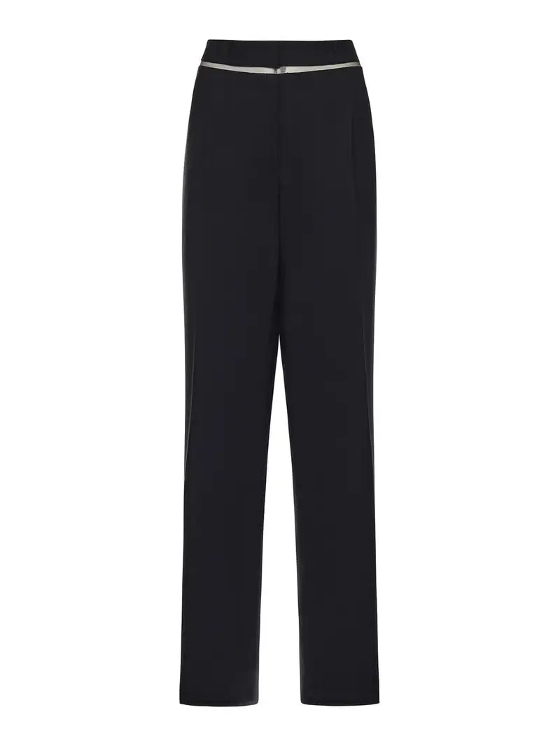 Pantaloni sartoriali a gamba larga Nero