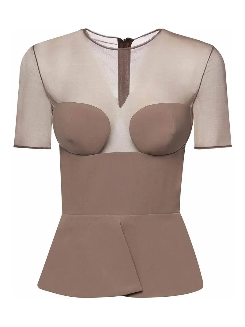 Parte superiore bustier Grigio