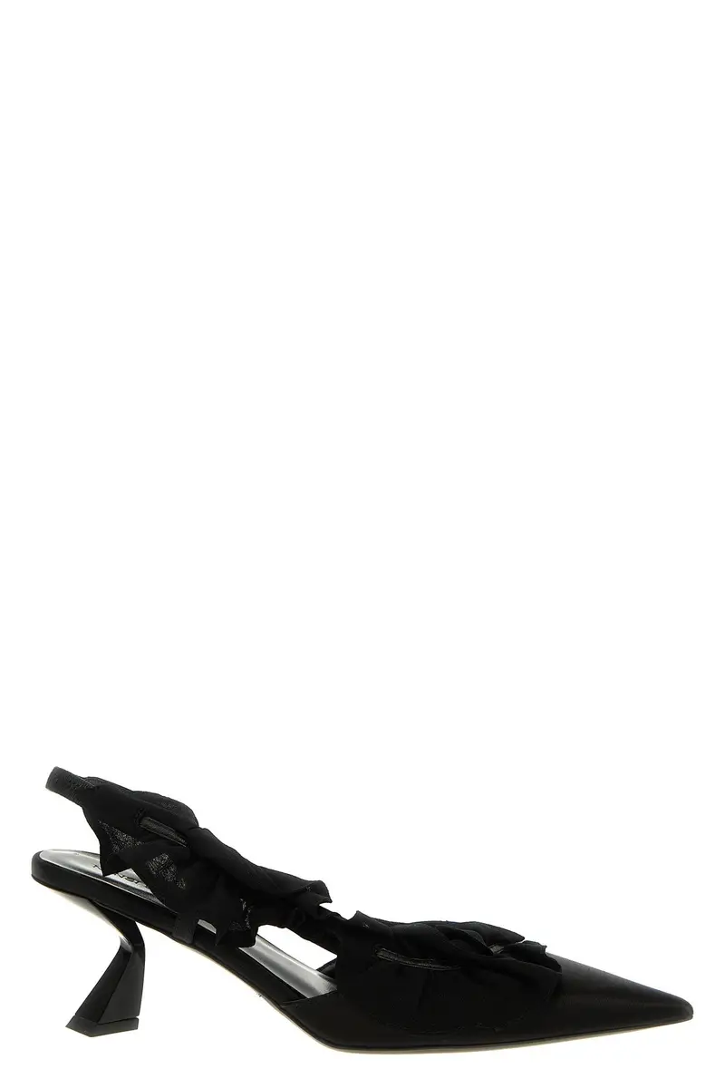 Slingback Ruches Nero