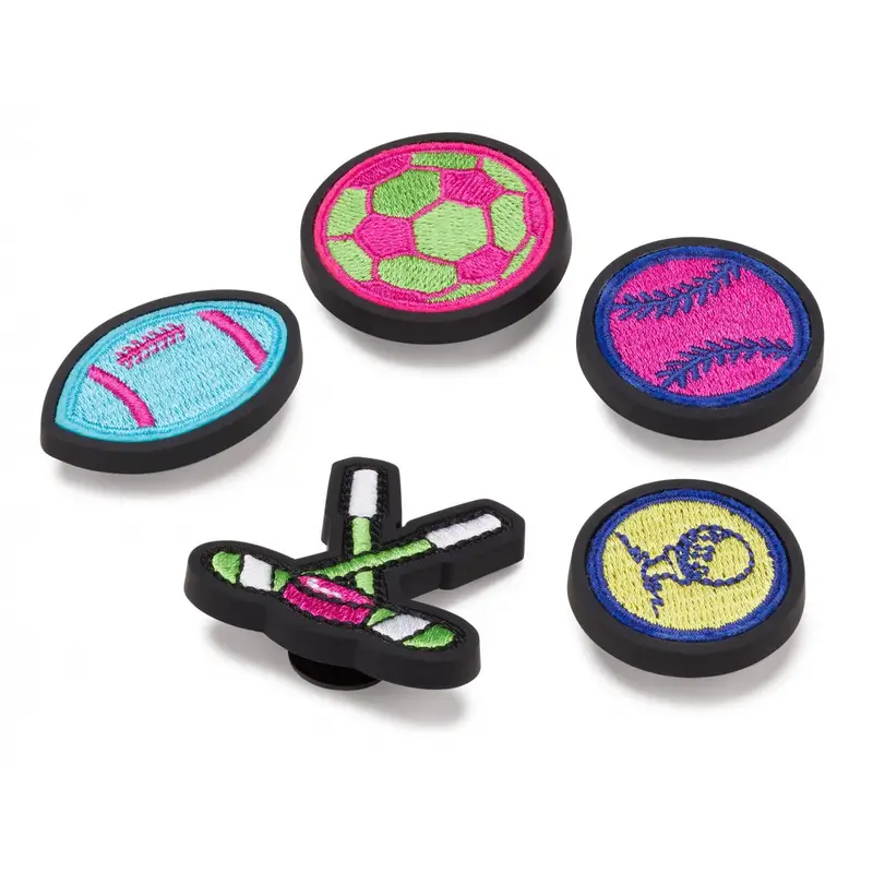 Neon sports patches 5 pack
