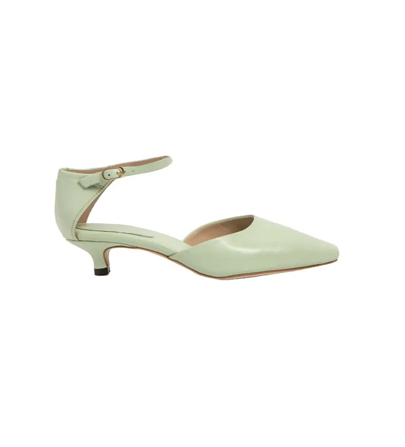 per donna. 3302511WL003_0G3 Sandali in pelle S3025 Aledo Verde (36), 3 a 5cm, Fibbia, Casual, Da sera