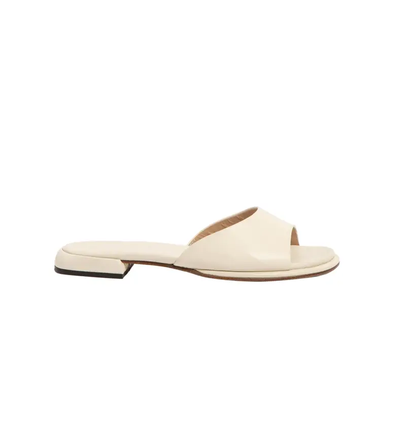 per donna 3315311ZZ003_020 Sandali pala in pelle S3153 beige (36), Basso, Nessuno, Casual