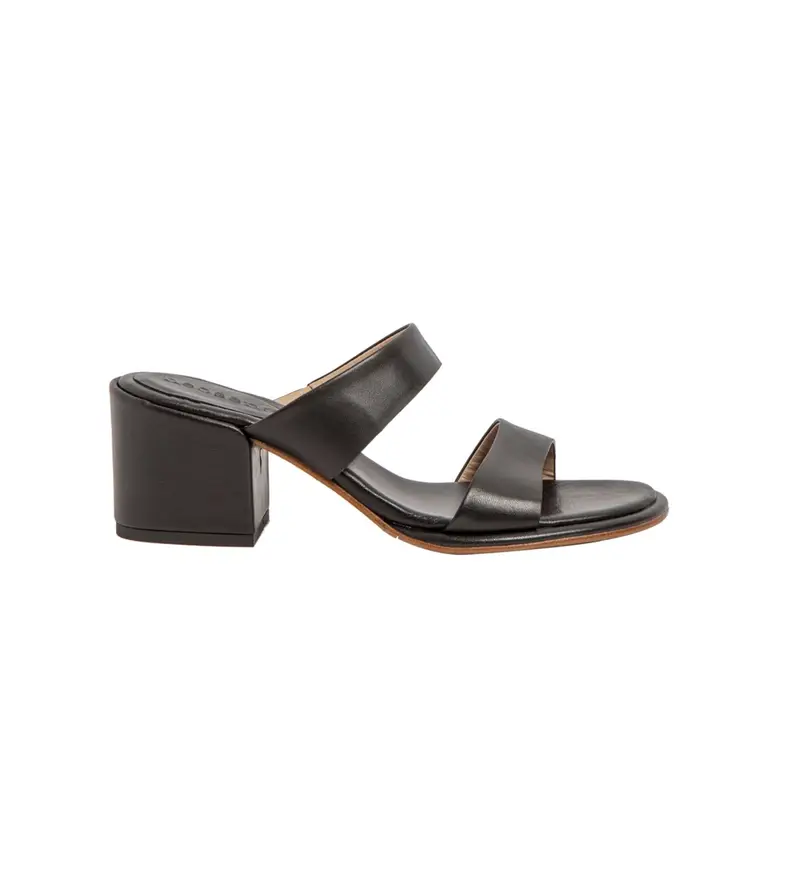 per donna 331741101003_001 Sandali in pelle S3174 nero -Altezza tacco 6cm- (36), 5 a 8cm, Nessuno, Casual, Da sera
