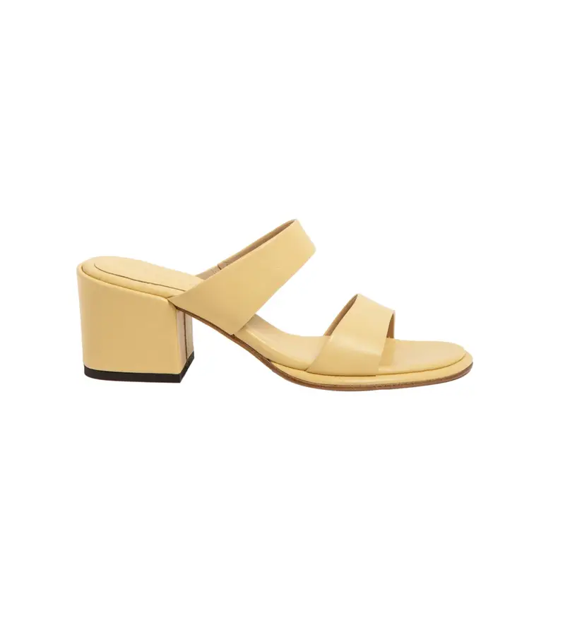 per donna 3317411T1003_024 Sandali in pelle S3174 giallo -Altezza tacco 6cm- (36), 5 a 8cm, Nessuno, Casual, Da sera