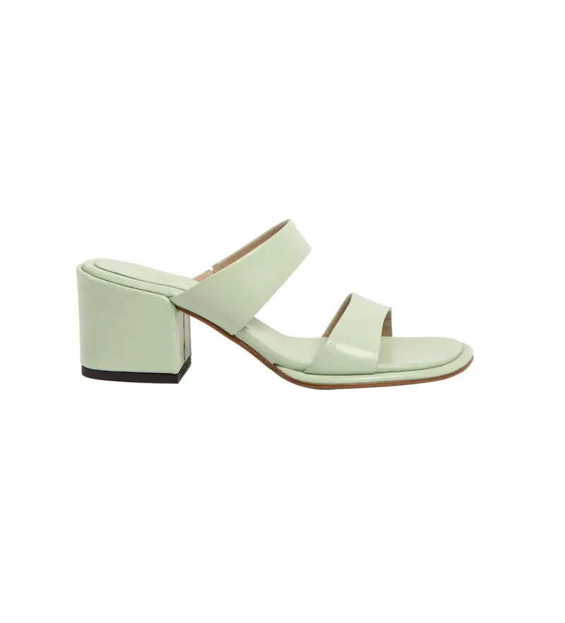 per donna. 3317411WL003_0G3 Sandali in pelle S3174 verde -Altezza tacco 6cm- (36), 5 a 8cm, Nessuno, Casual, Da sera