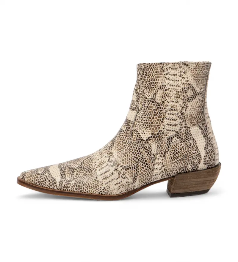 per donna 3335311SM003_ESP Stivaletti in pelle S3353 beige (36), 3 a 5cm, Cerniera, Casual