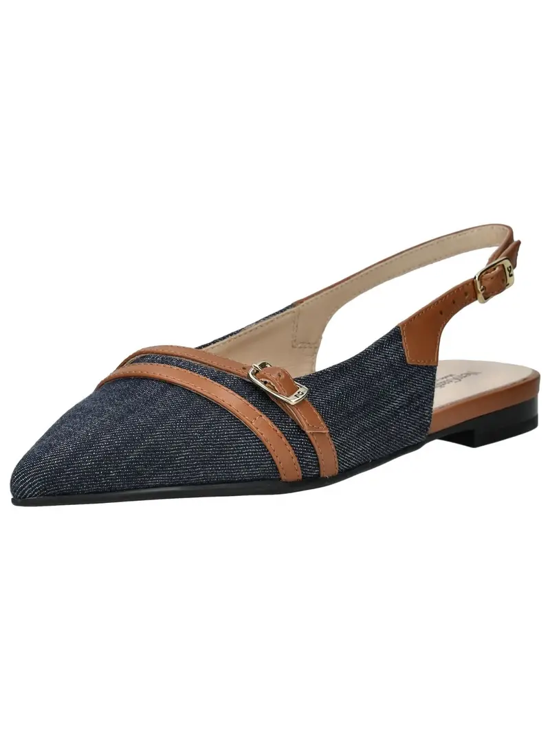 Nero Giardini Ballerina con cinturino  blu denim / marrone