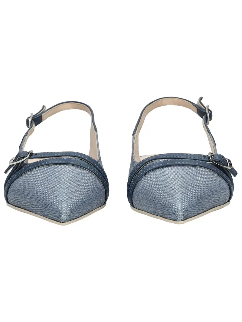 Ballerina con cinturino blu notte / blu colomba miniatura 3