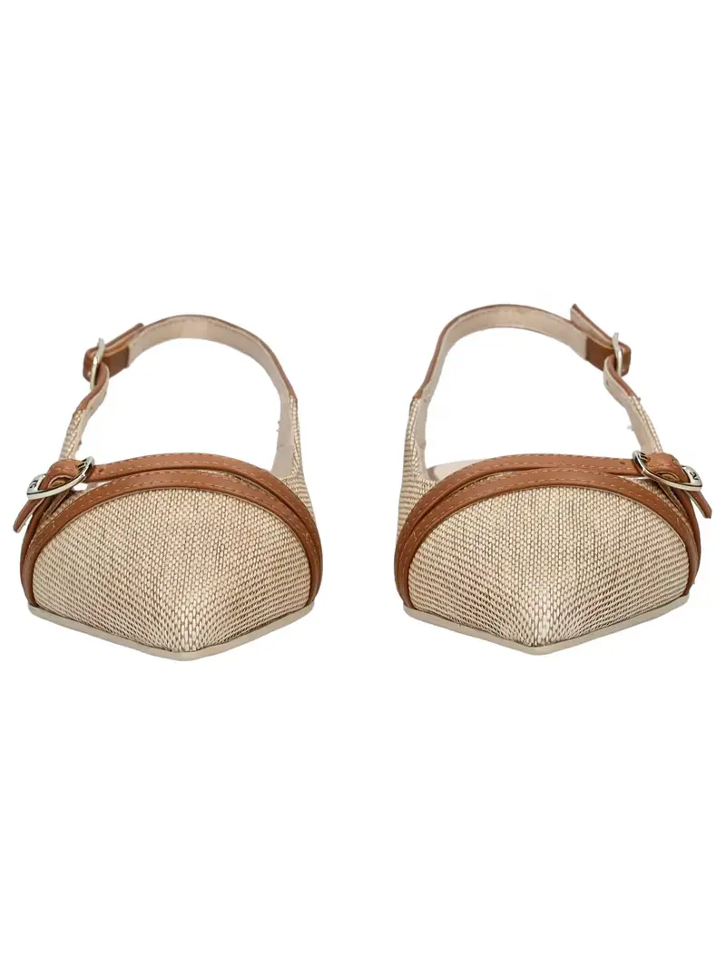 Ballerina con cinturino cognac / broccato miniatura 3