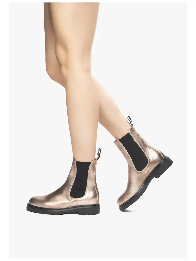 Boots chelsea oro miniatura 3