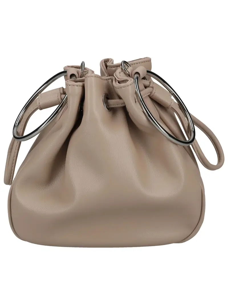 Borsa a sacco beige scuro miniatura 2