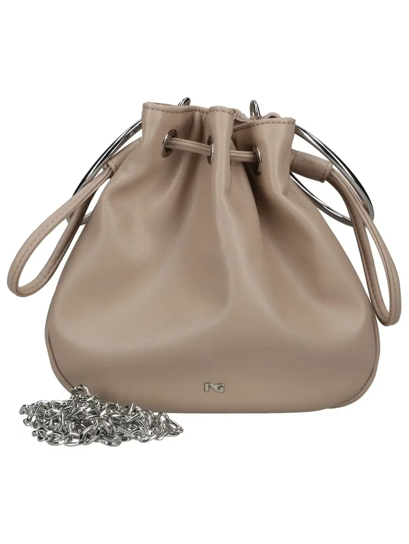 Borsa a sacco beige scuro