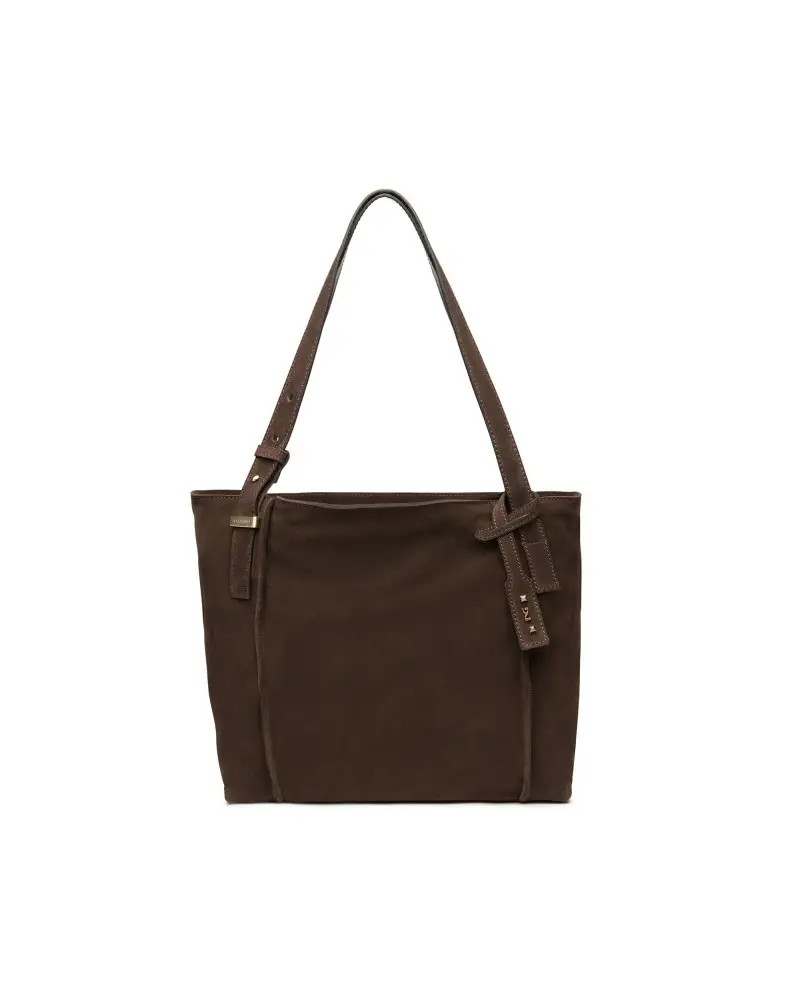 borsa tote in pelle col. castagno i544040d305 MARRONE