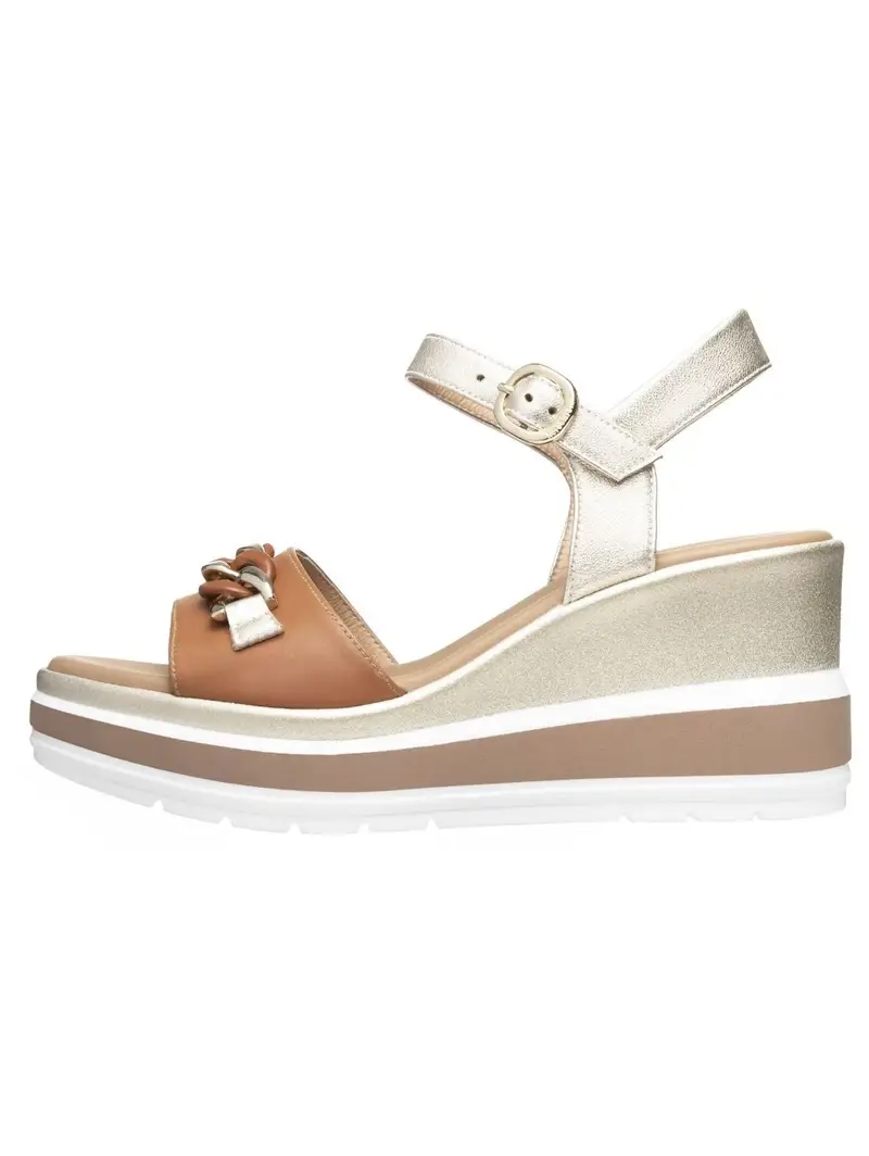 Sandalo cognac / argento miniatura 2