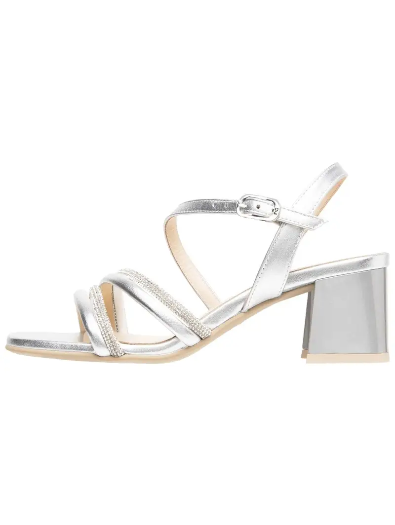 Sandalo con cinturino argento miniatura 2