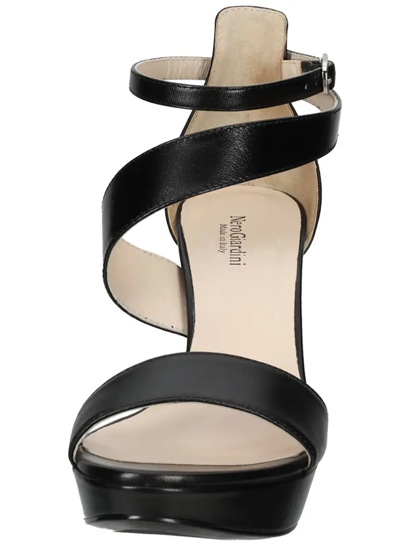 Sandalo con cinturino beige / nero miniatura 3