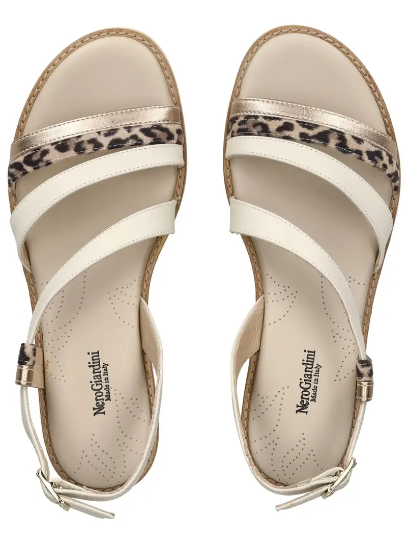 Nero Giardini Sandalo con cinturino beige / oro / nero / bianco miniatura 2