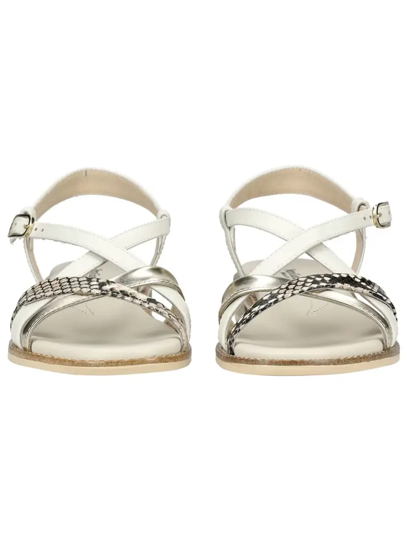 Sandalo con cinturino nero / bianco miniatura 3