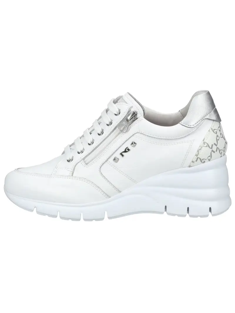 Sneaker bassa argento / bianco miniatura 2