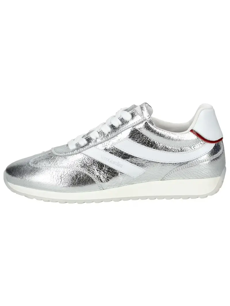 Sneaker bassa argento / bianco miniatura 2