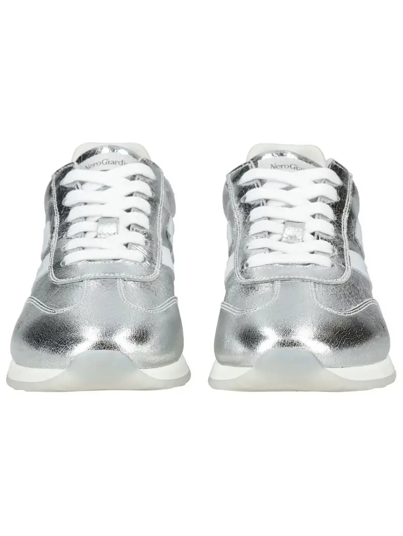 Sneaker bassa argento / bianco miniatura 3