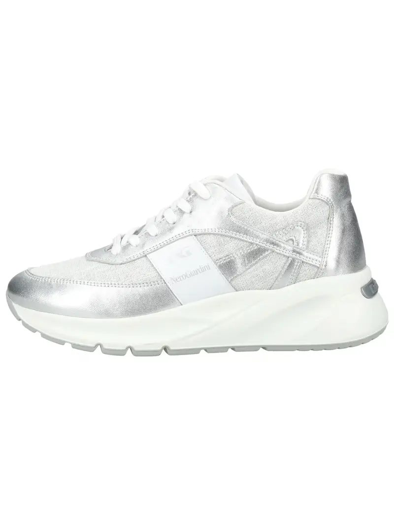 Sneaker bassa argento / bianco miniatura 2