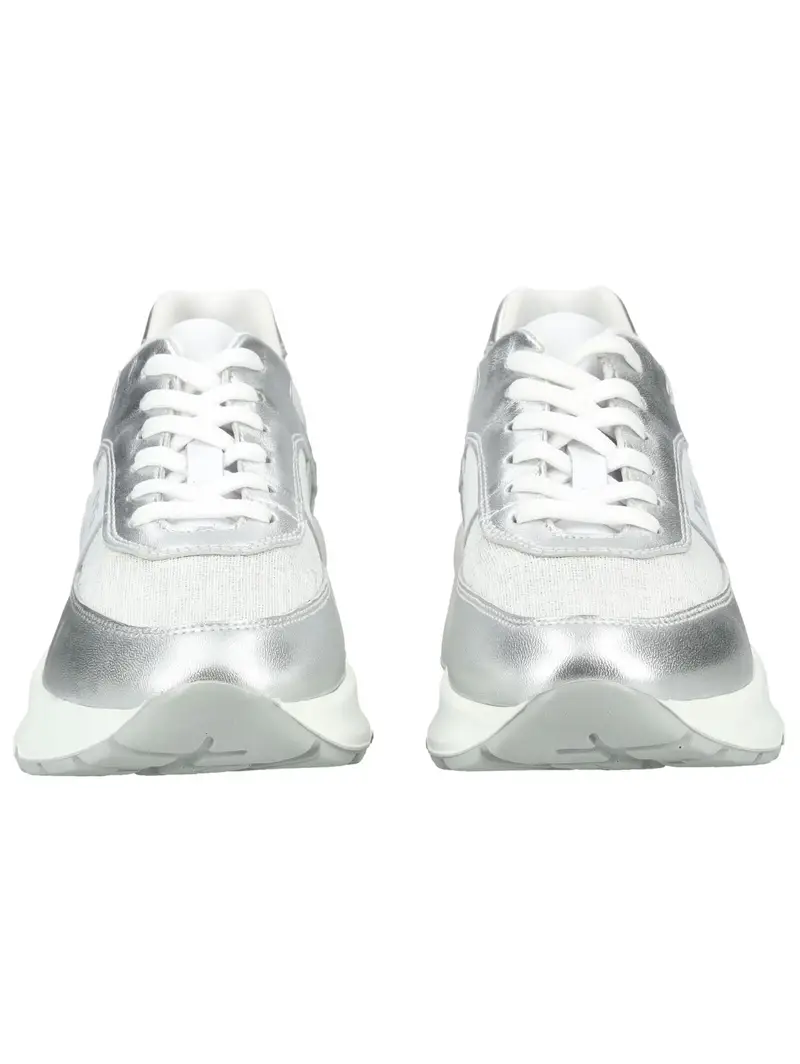 Sneaker bassa argento / bianco miniatura 3