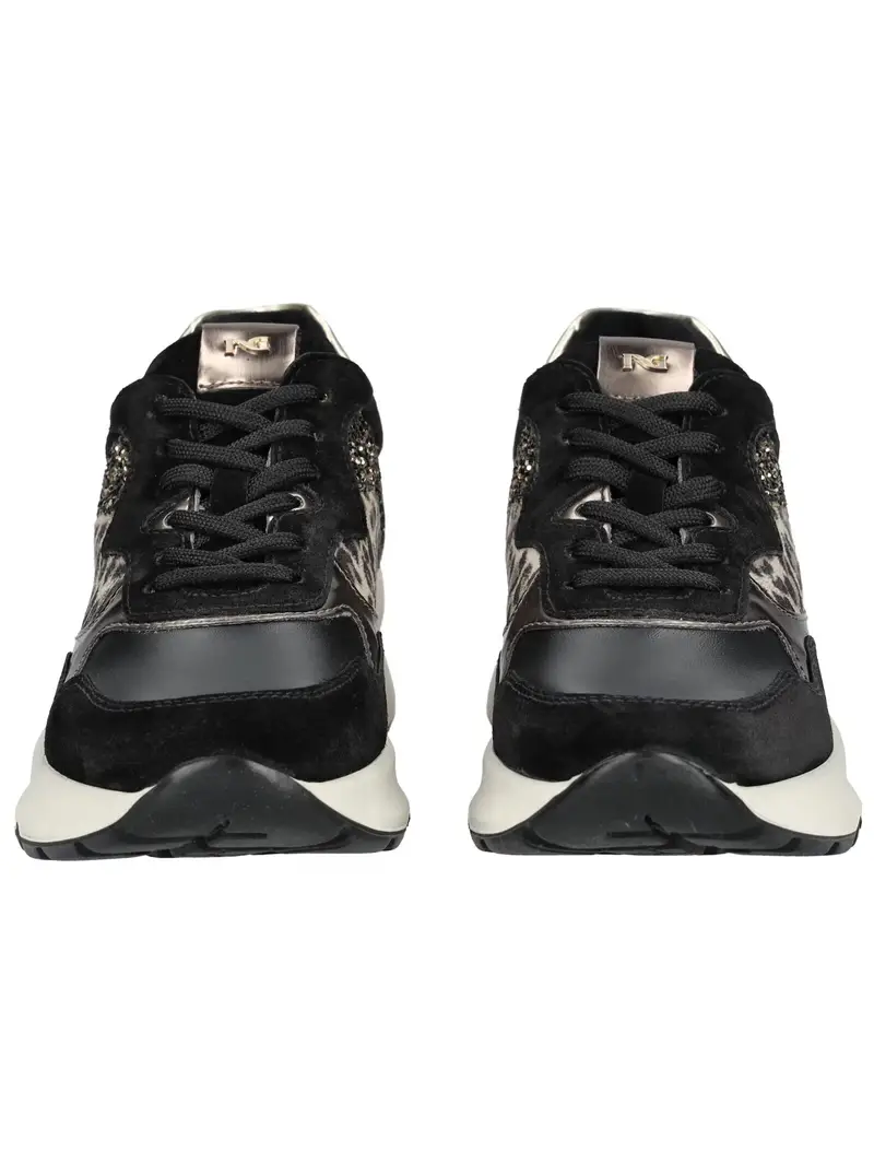 Sneaker bassa avorio / terra d'ombra / nero miniatura 3