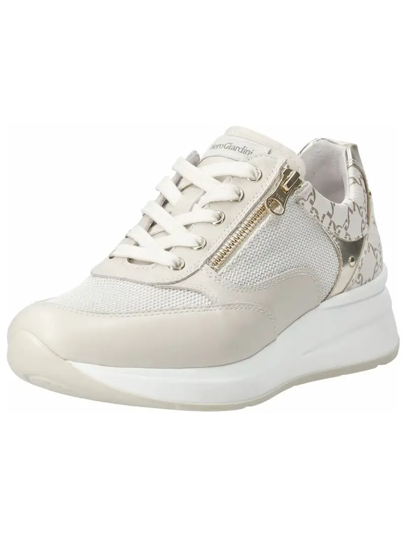 Sneaker bassa beige / argento